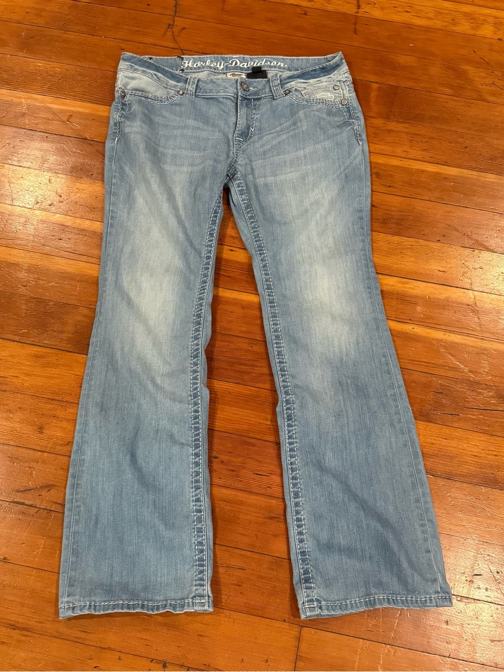 Harley-Davidson Women's Light Blue Bootcut Jeans